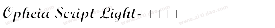 Opheia Script Light字体转换